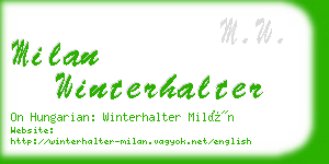 milan winterhalter business card